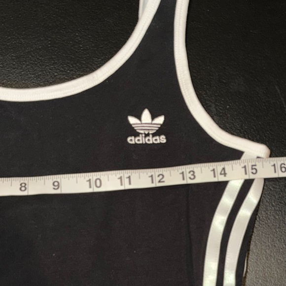 NWOT Womens Adidas Classic Blk and White body suit with snap closure- slimming❤️ - Picture 8 of 12